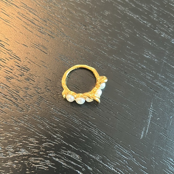 Missoma Elegant Gold Pearl Ring - Picture 9 of 10